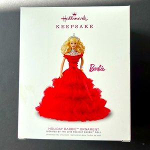 2018 Holiday Barbie ornament with box